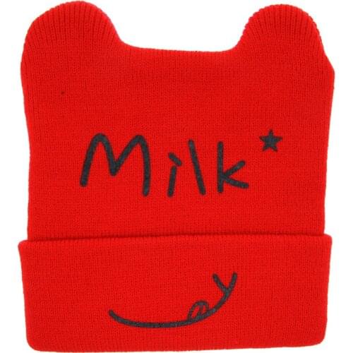 Cat Horn Winter Knitting Wool Printing Milk Star Rising Mouth Hair Accessories Headband For Girl Headwear Christmas Halloween