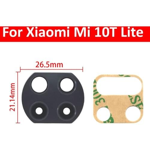 10Pcs/Lot, Rear Back Camera Glass Lens For Xiaomi Mi 10T Lite Camera Glass With Glue Adhesive