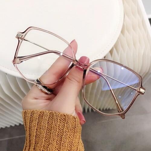 2021 Trends Oversized Blue Light Glasses Womens Fashion Computer Glasses Decorative Aolly Eyewear Frame Female UV400