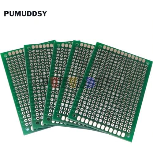 5PCS/Lot 4x6cm Breadboard Plate Wholesale 4*6CM Double-Side Copper Prototype PCB Universal Printed Circuit Board