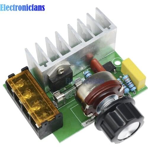 AC 220V 4000W SCR Voltage Regulator Adjustable Power Supply Board Speed Control Dimmer for Brush Motor Electric Iron