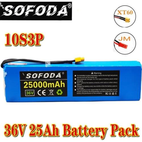 10S3P 36V 25ah Battery ebike battery pack 18650 Li-Ion Battery 500W High Power and Capacity 42V Motorcycle Scooter
