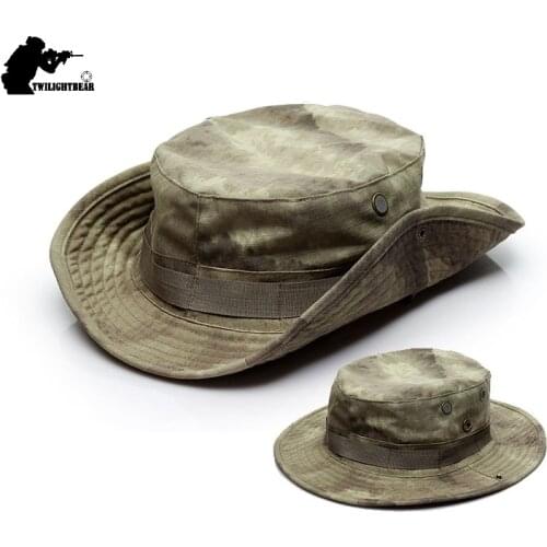Army Thicken Camouflage Boonie Hat Top Quality Men Women Military Tactical Hat Hunting Camping Multicam Hat KA056