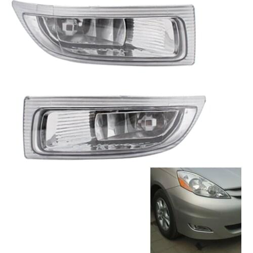 2 Pin Car Plastic & Metal Left/Right Front Fog Lamp Light with Bulbs 312-2020L-AF 81220-AE010 fit for TOYOTA SIENNA 2004 2005