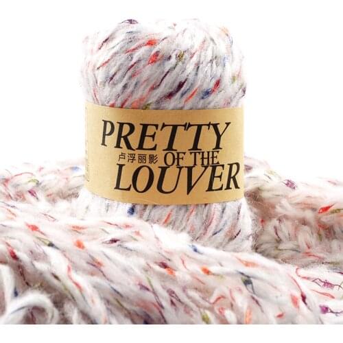 Free shipping 300g(50g*6pcs) Mohair Wool Acrylic Nylon Anti-Pilling Thick Yarn For Hand Knitting Crocheting Sweaters Shoes Hats