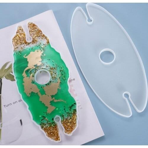 DIY Crafts Crystal Epoxy Resin Mold Wine Glass Rack Tray Casting Silicone Mould F3MF
