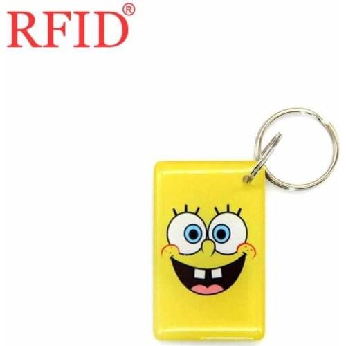 ID 125khz EM4305 EM4205 Rewritable Writable RFID Keyfob Key Fobs Cartoon Badge Waterproof Keychain Access Control Card 1pcs