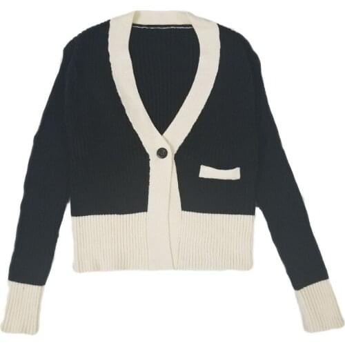 Fashion Stylish Knitted Women Sweaters And Cardigan V-Neck Short Long-Sleeved Casual Streetwear Shorts Loose Slim Lady Outwears