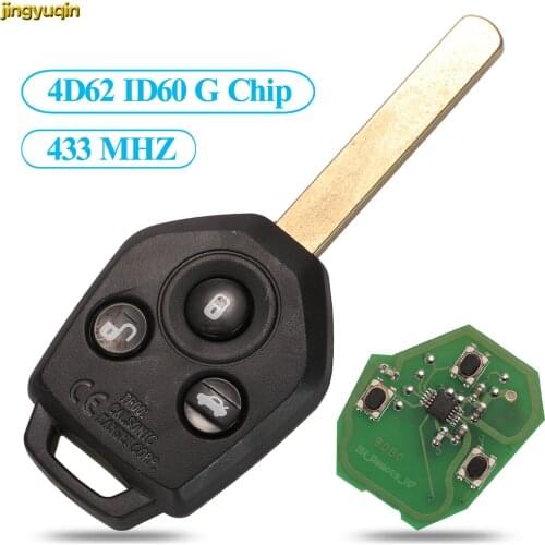 Jingyuqin Remote Car Key 433MHZ 4D62 ID60 G Chip For Subaru Forester OutBack XV Origianl/Upgraded Flip Folding Key Fob 3 Button