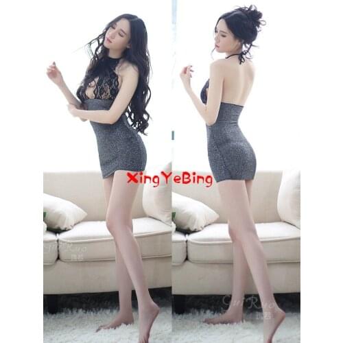 Lacy Show Chest Waist Nightclub Uniform Temptation Bag Buttock Skirt Dress Adult Appeal Underwear Hold Up Home Clothes