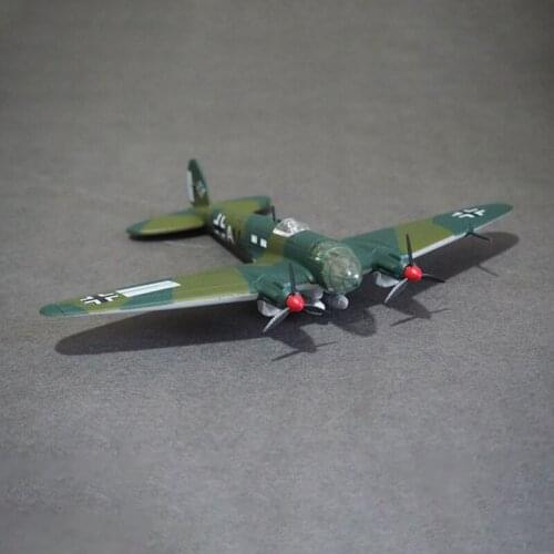 11CM Diecast WWII Germany HEINKEL HE111 Fighter Aircraft Airplane Plane Model Toy for Display Collections Souvenir Collectible
