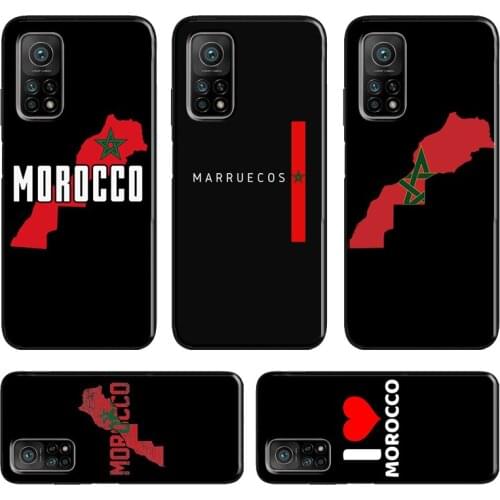 Morocco Map Flag Soft Case For Xiaomi Mi 11 Pro 10T 9T Mi Note 10 Lite Mi 11 Ultra POCO F3 M3 X3 Pro Cover