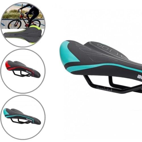 Soft Practical Soft Anti-corrosion Ergonomic Bicycle Saddle PVC Bike Saddle High Stability for Cycling