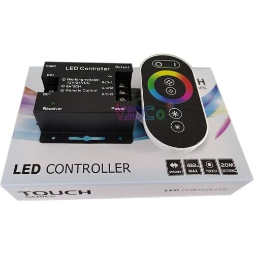 12V 24V 18A 12A Touch Pad Panel LED Strip Controller Single color /Color temperature/ RGB Light RF Wireless Remote dimmer switch