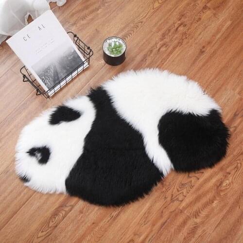 Thick Carpet for Living Room Panda Plush Rug Children Bed Room Fluffy Floor Carpets Window Bedside Home Decor Soft Velvet Mat