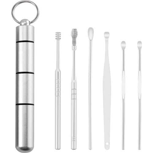 Ear Wax Pickers Stainless Steel Earpick Wax Remover Curette Ear Pick Cleaner Ear Cleaner Spoon Care Ear Clean Tool