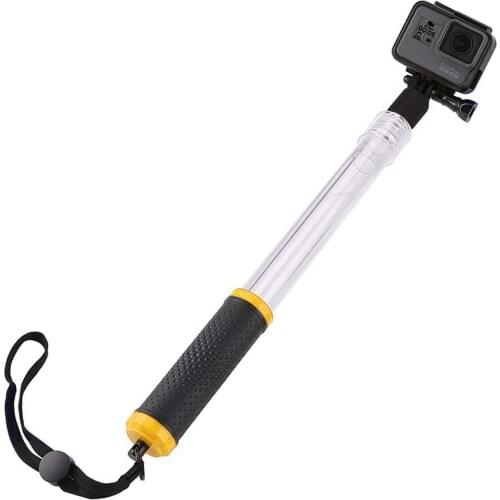 Waterproof Selfie Stick for GoPro Extendable Transparent Floaty Pole for GoPro Hero Cameras, 14-24inch Waterproof Telescoping