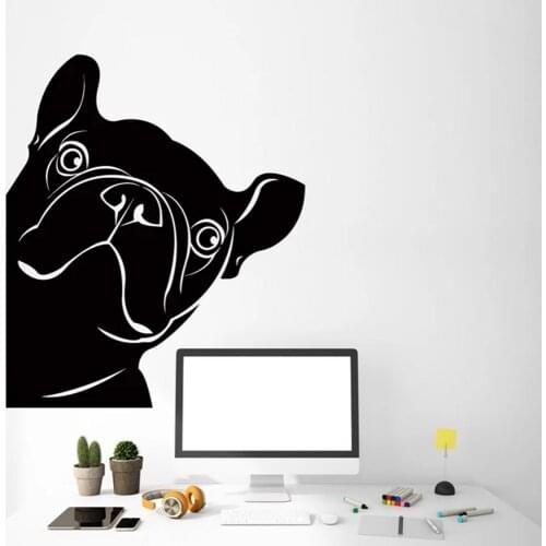 Funny French Bulldog Stickers For Pet Shop Dog Vinyl Wall Decal Decor Gaming Room Home Decoration For Living Room Removable W388