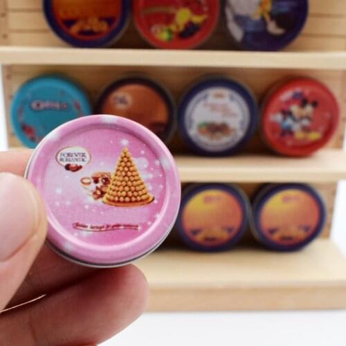 1PCS 1/12 Dollhouse Miniature Cookies Chocolate Box Play Doll House Kitchen Mini Food Toy Accessories