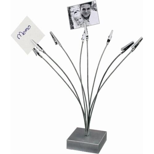 1pc Desktop Photo Holder Picture Stand 8-Branch Metal Clips Tree Style Creative Postcard Note Message Card Holder Display Stand