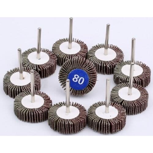 10Pcs Sandpaper Sanding Flap Wheels Polishing Wheels Sanding Disc Set Shutter Polishing Wheel For Dremel Rotary Tools