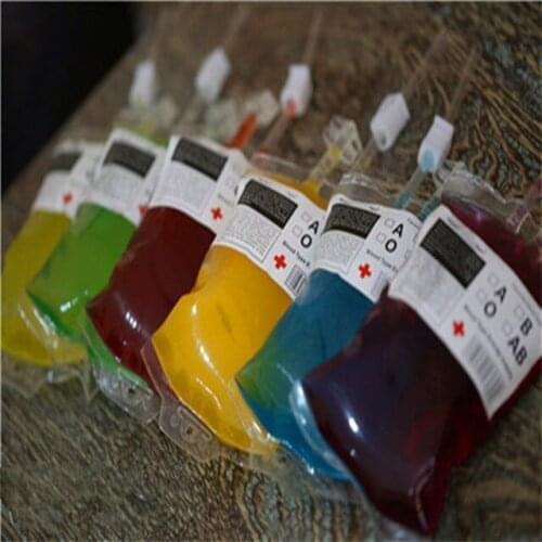 400pcs/lot New Arrival Blood Energy Drink Bag Halloween Pouch Props Dracula Cosplay Gadget Reusable Trendy Event Party