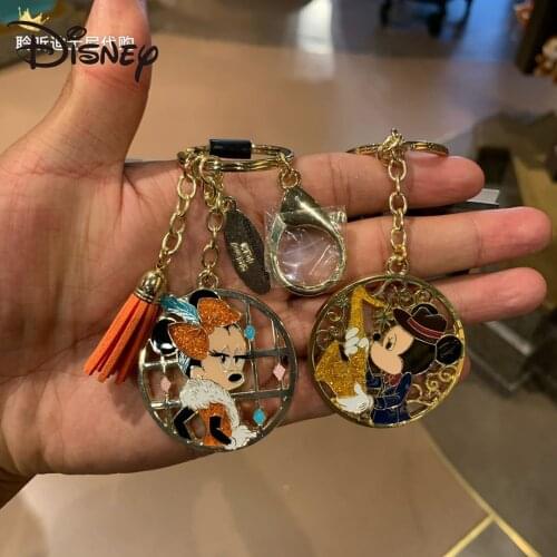 Disney Cartoon Cute Mickey Mouse Mickey Minnie Cute Key Ring Keychain Bag Hanging Birthday Gift Single-piece Package