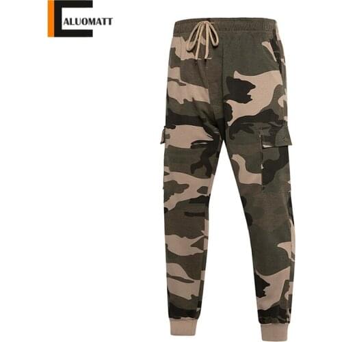 Mens Cargo Pants Joggers Fitness Camouflage Casual Pants Men Fashion Multi-pocket Slim Fit Gyms Trousers Male Hip Hop Sweatpants