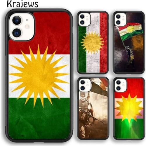 Krajews Kurdistan Flag Style design Phone Case Cover For iPhone 5s 6s 7 8 plus X XS XR 11 12 pro max Samsung Galaxy S7 S8 S9 S10