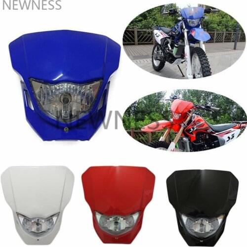 For Suzuki DR650 DRZ400 RM85 RMZ-250 450 DRZ 125 Motocross Headlight FairingDirt Bike Head Lamp Front Mask Universal Enduro Lamp
