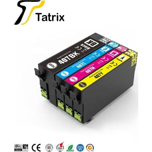 Tatrix for epson 407 407XL T407 T407XL C13T07U140 Premium Color Compatible Ink Cartridge for Epson WorkForce WF-4745 Printer