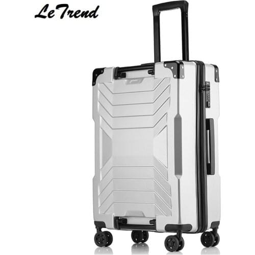 LeTrend ABS Zipper Luggage 20/24/26/28 Inch Size High Quality Rolling Luggage Spinner Brand Travel Suitcase On Wheels