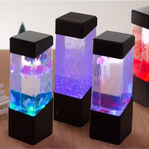 Jellyfish Tank Mood Light Aquarium Style Sensory Autism Lava Lamp Light