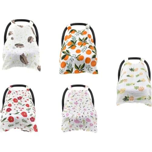 Multi-Use Nursing Cover Breastfeeding Scarf Blanket Baby Car Seat Covers Pure Cotton Stroller Canopy M15