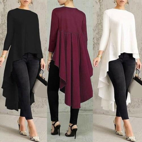 Fashion Elegant Women Dress Ruffled Front Short Long Back Irregular Dress Loose Evening Party Dress Elegant Vestidos