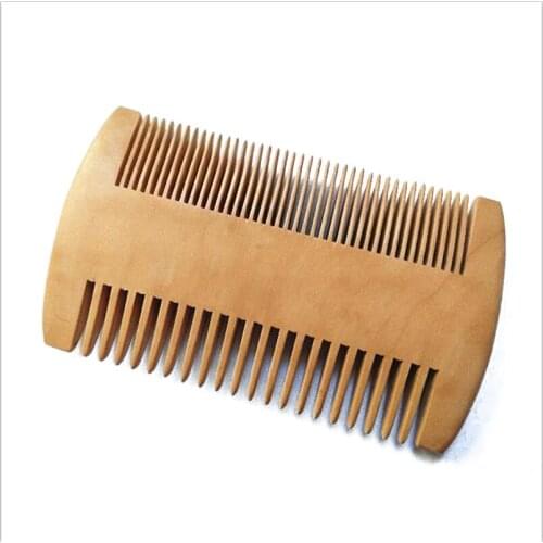 New 1PCS Pocket Wooden Comb Natural Sandalwood Super Narrow Tooth Wood Combs No Static Lice Pet Beard Comb Hair Styling Tool