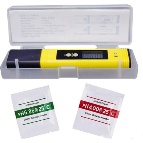 Digital LCD PH Meter Pen Tester With 0-14 PH Measurement Range Water Quality For Food Aquarium Pool Hydroponic PH Meter Tester