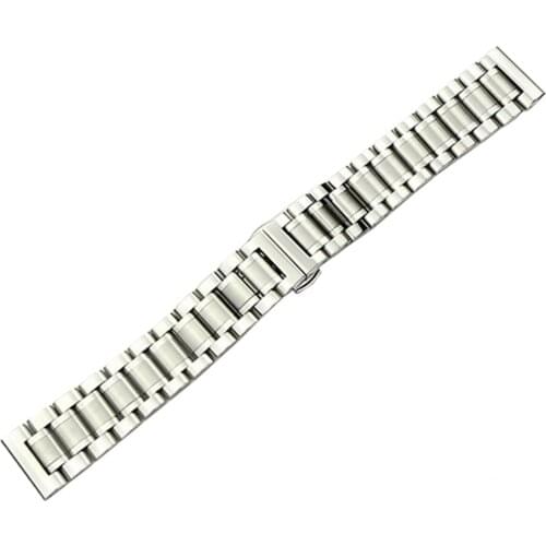 16/18/20/22/24mm Men Women Stainless Steel Watch Band Butterfly Buckle Strap