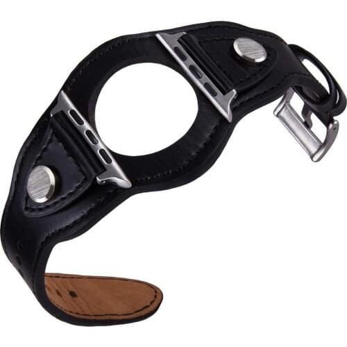 Leather strap Compatible with Apple watch band 44mm 42mm 40mm 38mm Luxury comfortable replacement strap for iwatch 6 5 4 3 2 SE