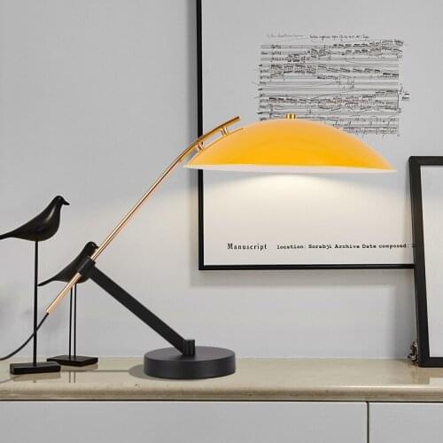 Nordic simple postmodern desk lamp study bedroom bedside personality macaron yellow light bar