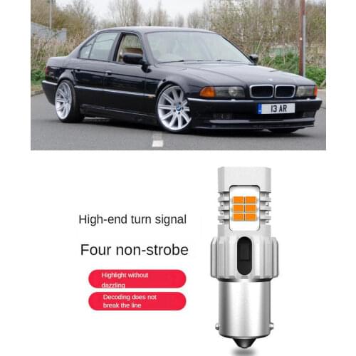 Turn signal Light For BMW 7 E38 Front and Rear turn signal 1556LM 26w Intelligent IC Decoding 2pc