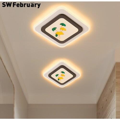 LED Ceiling Light Nordic Aisle Corridor Light Simple Modern Enamel Porch Entrance Light Creative Hall Balcony Lamps