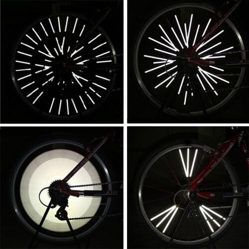 New Arrival Sale 12pcs/Set Bike Riding Bicycle Wheel Rim Reflective Spoke Mountain Warning Light Tube