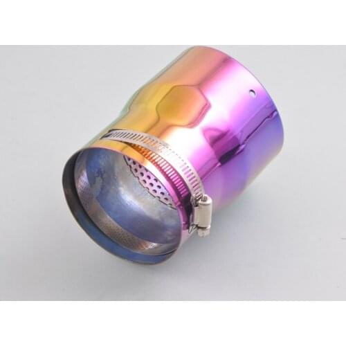 Wotefusi For Universal Colorful Exhaust Muffler Silencer Tail Tip Pipe 70-88mm Inside Dia [ QPA116]