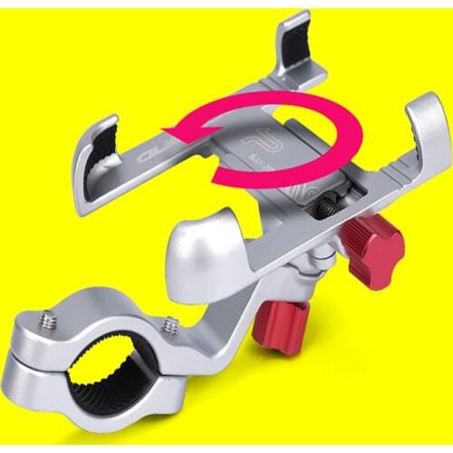 Universal Aluminum Alloy Bike Bicycle Phone Holder Racks Motorcycle Handlebar Mount Non-Slip Moblie Cell Phone Clip for Bike