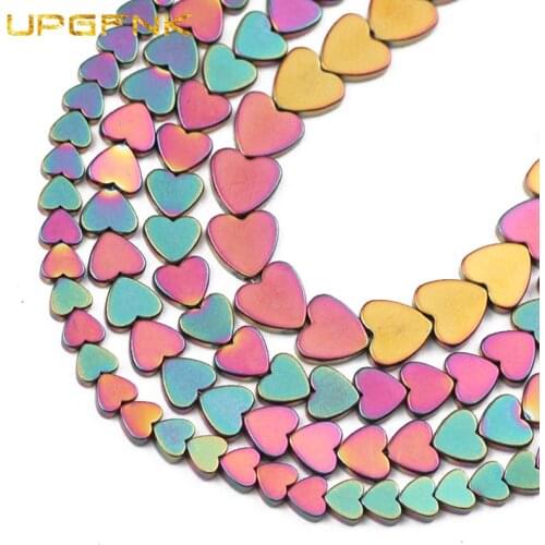 UPGFNK Natural Stone Rose Red heart Hematite Spacer Loose Beads For Jewelry Making Diy Chram Bracelet necklace Findings 6/8/10mm