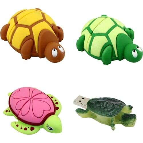 USB Flash Drive Tortoise Pen Drive 4GB 8GB 16GB 32GB 64GB 128GB 256GB Cartoon Animal Turtle USB Flash Pendrive Memory Stick Disk