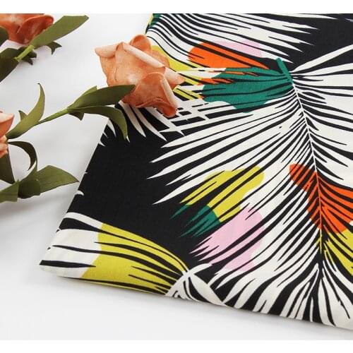 High-quality stretch printed single-layer impervious super soft chiffon printed fabric DIY upper garment fabric