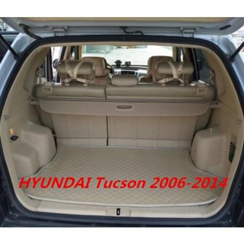 Car Rear Trunk Cargo Cover Security Shield High Qualit Fits For HYUNDAI Tucson 2006-2014 (Black, beige)