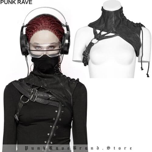 PUNK RAVE Steampunk Ladies Neck Cover Ritual Post Apocalyptic Neck and Strap Harness Harajuku Cosplay Club Women Accesories